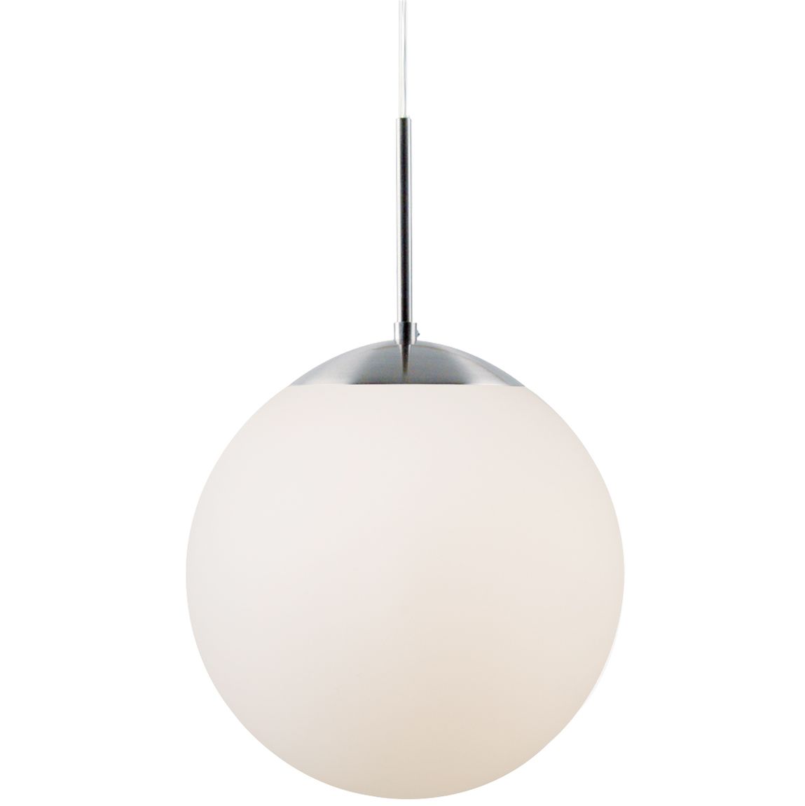 Cafe Pendellampe Hängelampe Ø 30 cm Weiß / Silber