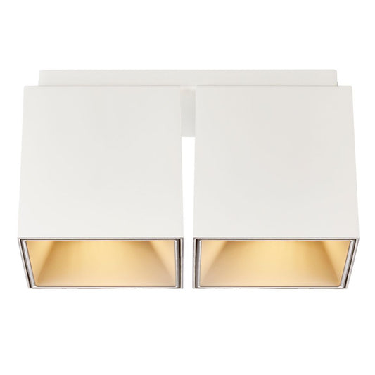 Ethan 2er Anbauspot Deckenlampe 10,5 x 21,6 cm  Weiß Matt
