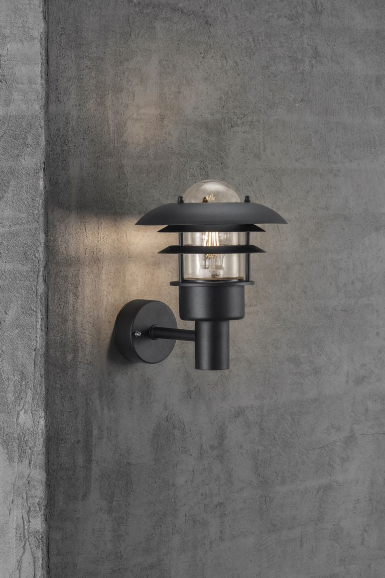 Lønstrup Wandlampe Ø 32 cm Outdoor Verzinkt Schwarz