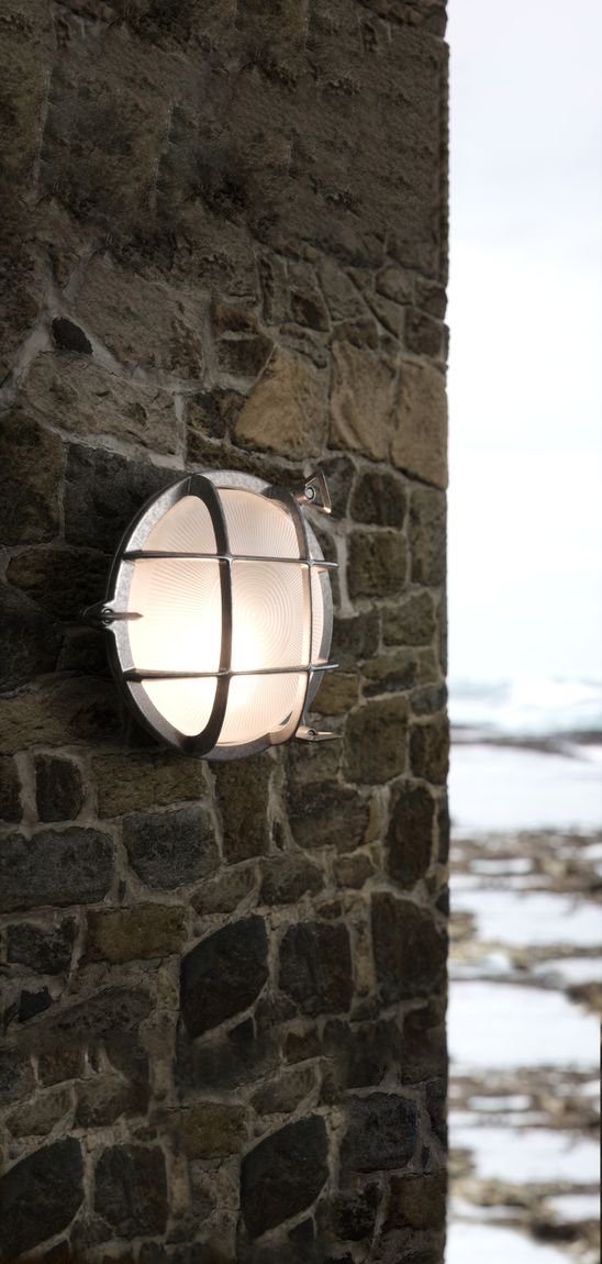 Polperro Wandlampe E27 Nickel
