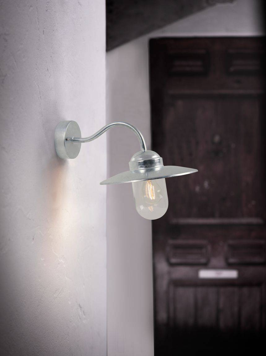 Luxembourg Wandlampe E27 Verzinkt