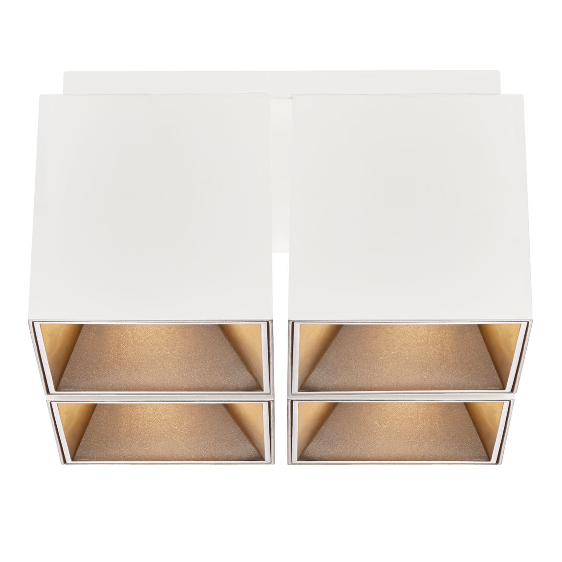 Ethan 4er Anbauspot Deckenlampe 21,6 x 21,6 cm  Weiß Matt