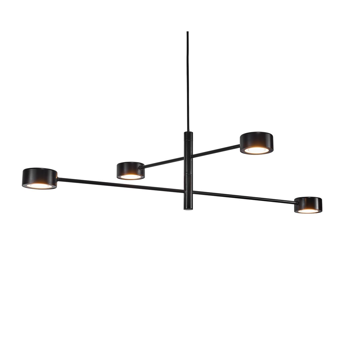 Clyde Hängelampe 320° Drehbar Esstischlampe Schwarz - Voelpe