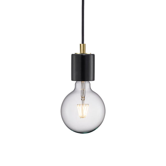 Siv Pendellampe Designerlampe Ø 6 cm Schwarz Marmor
