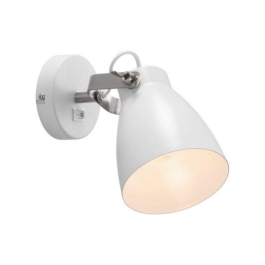 Largo Wandlampe Leselampe Ø 12 cm Weiß - Voelpe