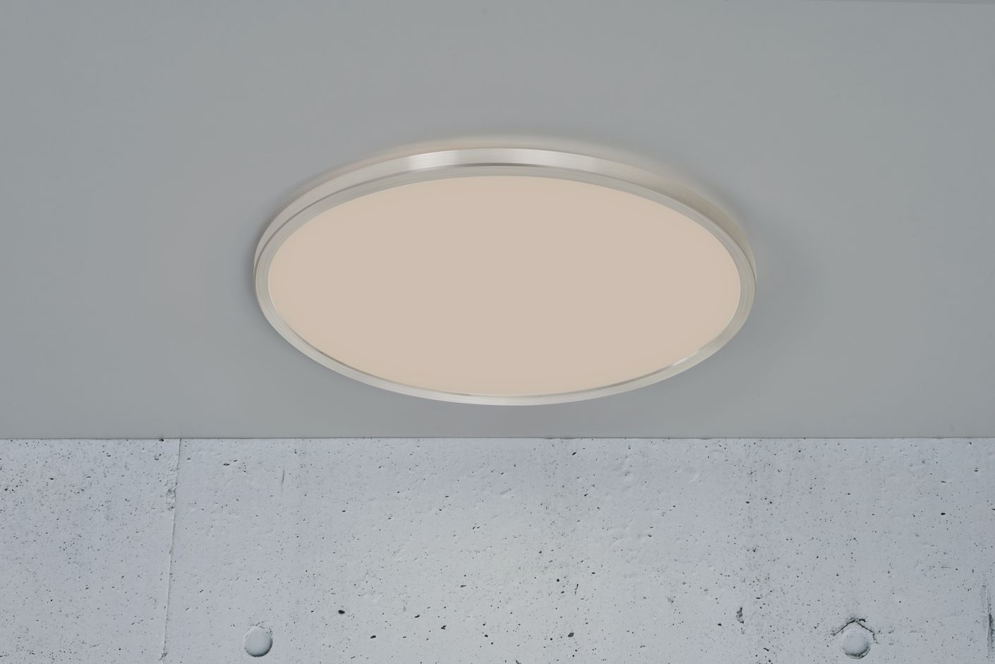 Oja Deckenlampe Ø 42,4 cm mit Moodmaker Dimmer Weiß/Chrom - Voelpe