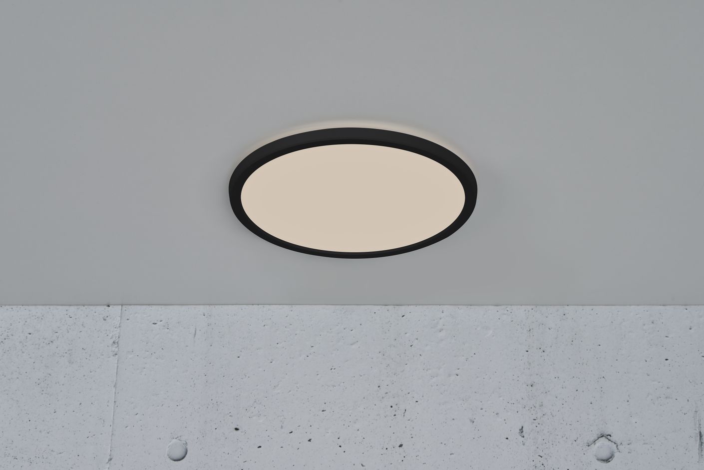 Oja Deckenlampe Ø 29,4 cm mit Moodmaker Dimmer Schwarz - Voelpe