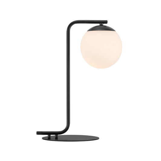 Grant Tischlampe Ø 14,5 cm Opalweiß / Schwarz
