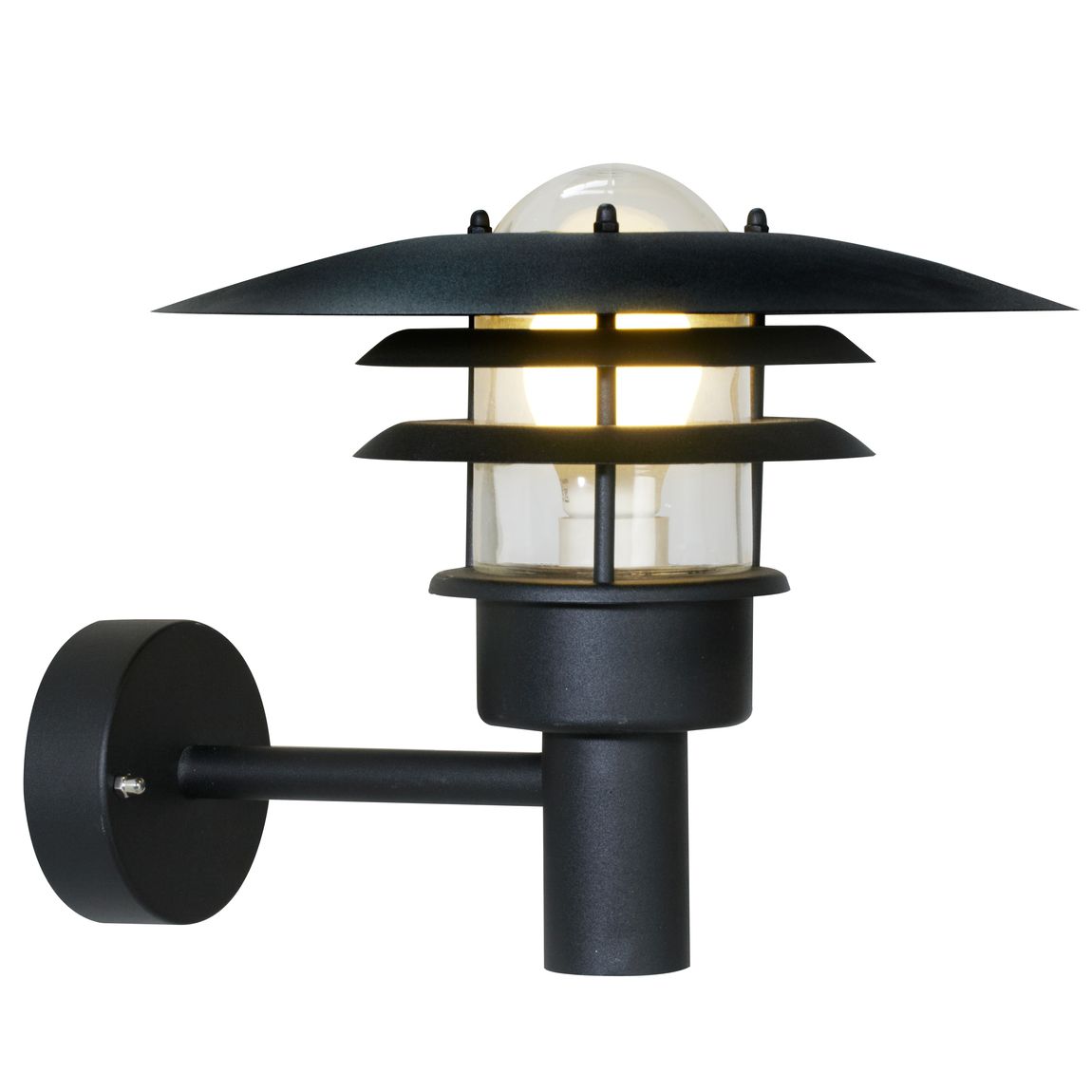 Lønstrup Wandlampe Ø 32 cm Outdoor Verzinkt Schwarz - Voelpe