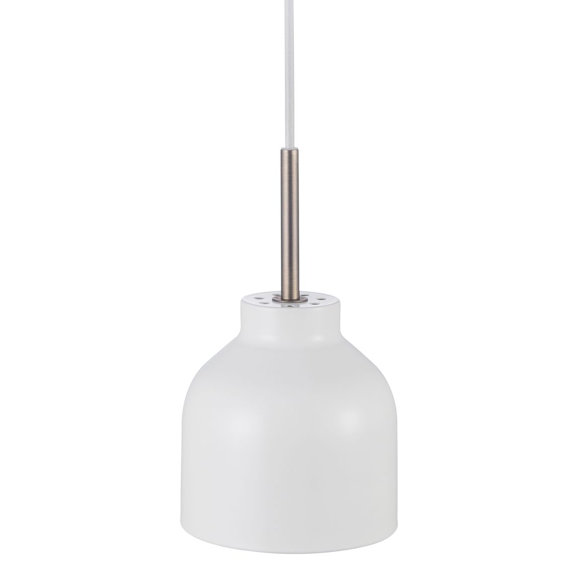 Julian Pendellampe Hängelampe Ø 13 cm Weiß/Silber