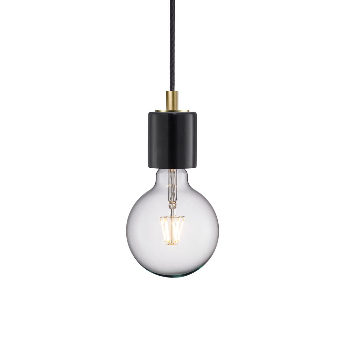 Siv Pendellampe Designerlampe Ø 6 cm Schwarz Marmor - Voelpe