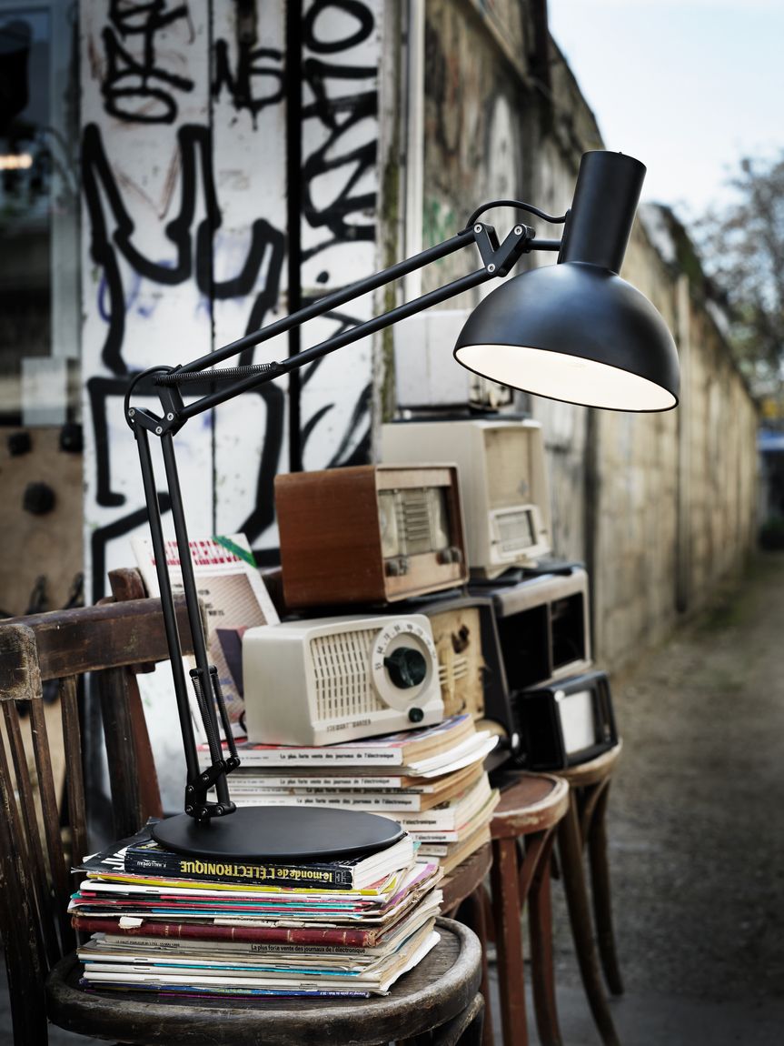 Arki Tischlampe E27 Schwarz