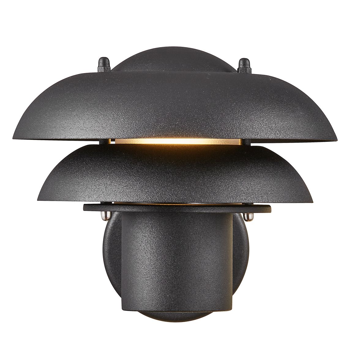 Kurnos Wandlampe Ø 20 cm Outdoor Schwarz - Voelpe