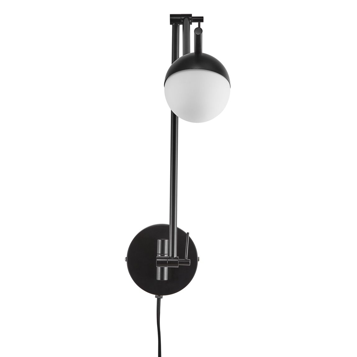 Contina Wandlampe Leselampe Ø 10 cm Schwarz/Weiß - Voelpe