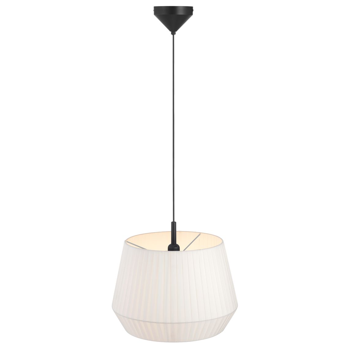 Dicte Pendellampe Hängelampe Ø 40 cm Weiß/Schwarz