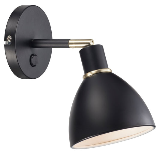 Ray Wandlampe Leselampe Ø 12 cm Schwarz