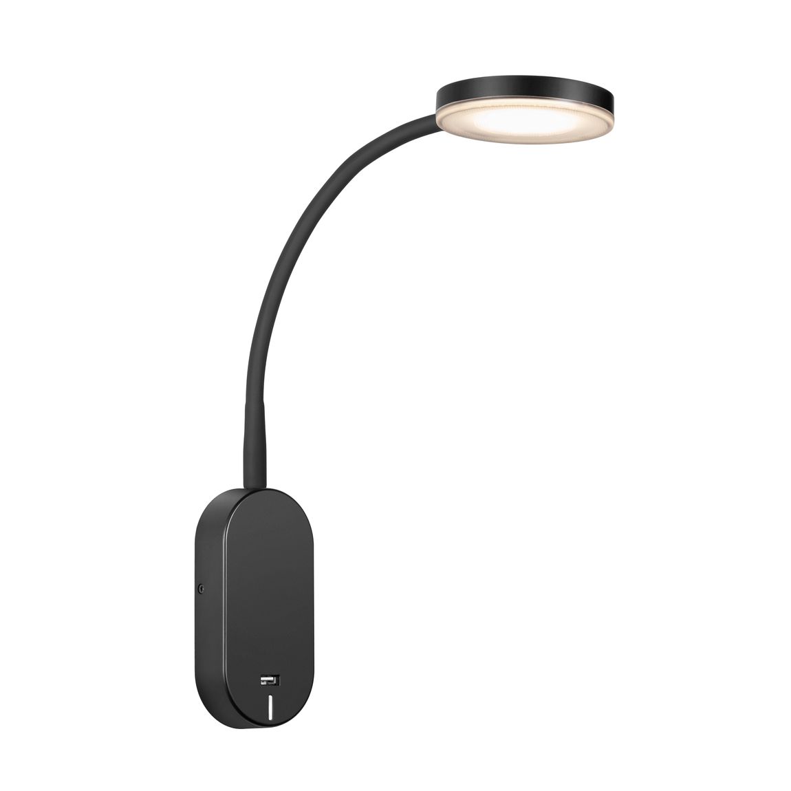 Mason Wandlampe Leselampe Ø 10 cm mit Moodmaker Dimmer Schwarz - Voelpe