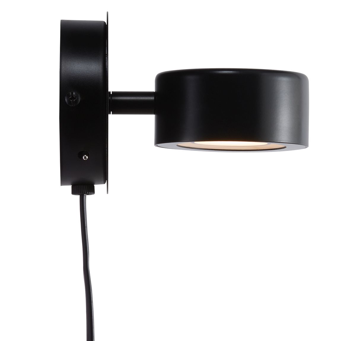 Clyde Wandlampe Ø 8,5 cm mit Moodmaker Dimmer Schwarz - Voelpe