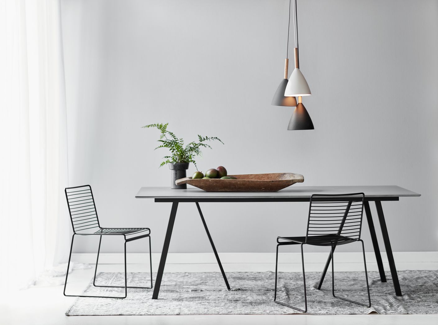 Pure Pendellampe Hängelampe Ø 20 cm Grau/Holz