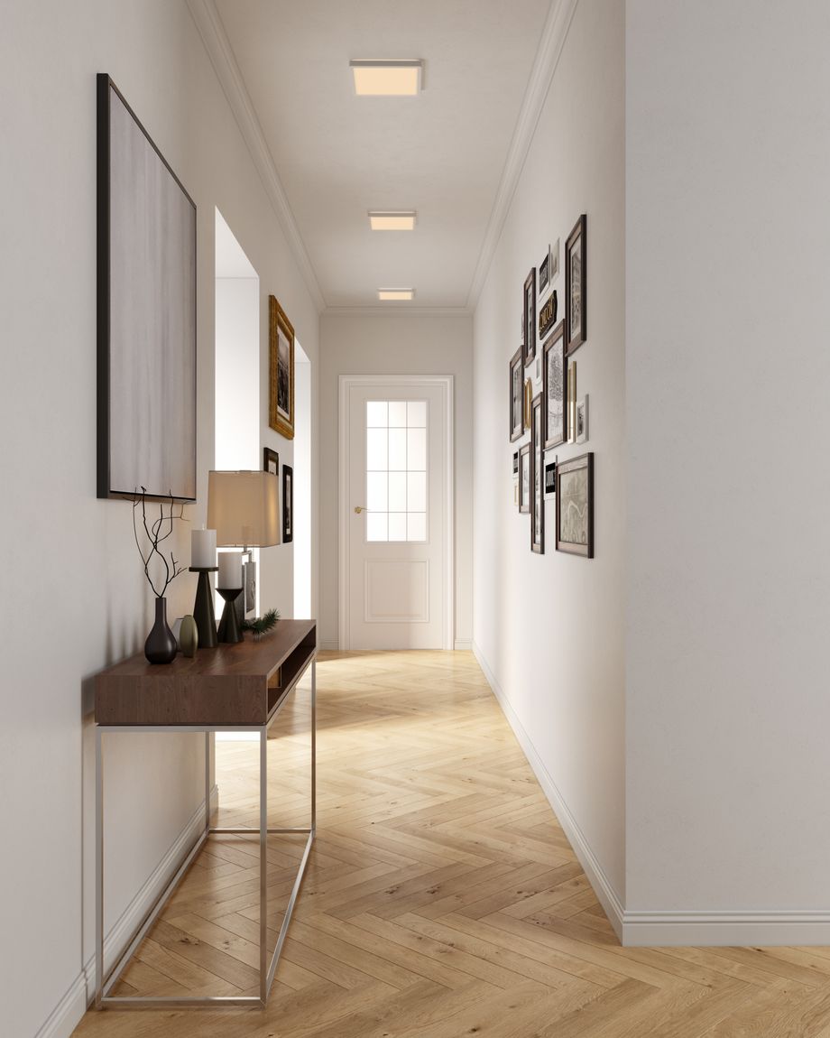 Oja Deckenlampe 29,4 x 29,4 cm Eckig mit Moodmaker Dimmer Weiß