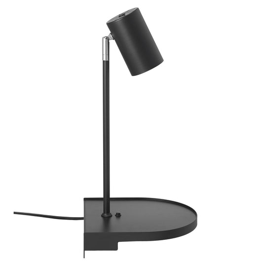 Cody Tischlampe Nachttischlampe Ø 6 cm Schwarz