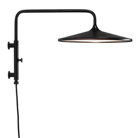 Balance Wandlampe Leselampe Ø 30 cm Schwarz - Voelpe