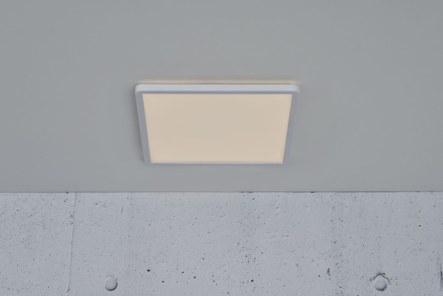 Oja Deckenlampe 29,4 x 29,4 cm Eckig mit Moodmaker Dimmer Weiß