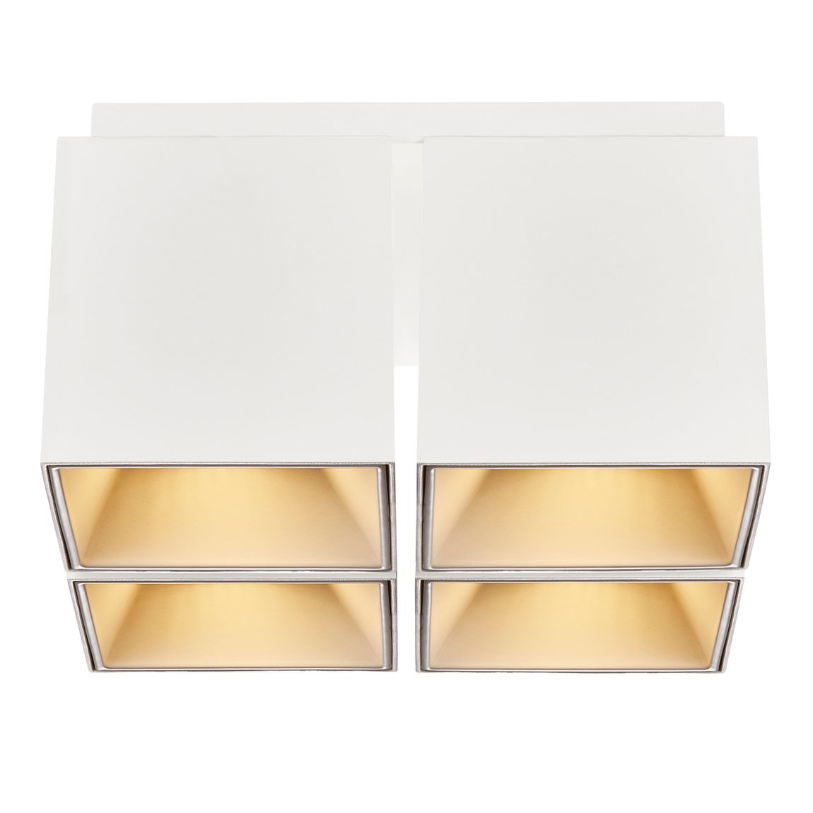 Ethan 4er Anbauspot Deckenlampe 21,6 x 21,6 cm  Weiß Matt