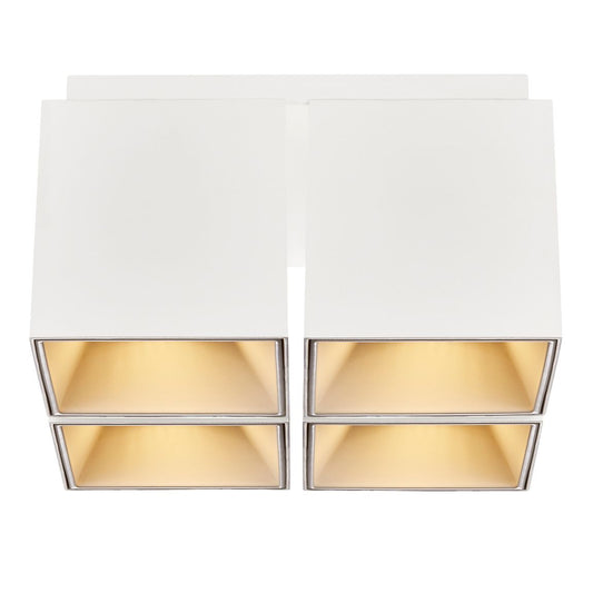 Ethan 4er Anbauspot Deckenlampe 21,6 x 21,6 cm  Weiß Matt