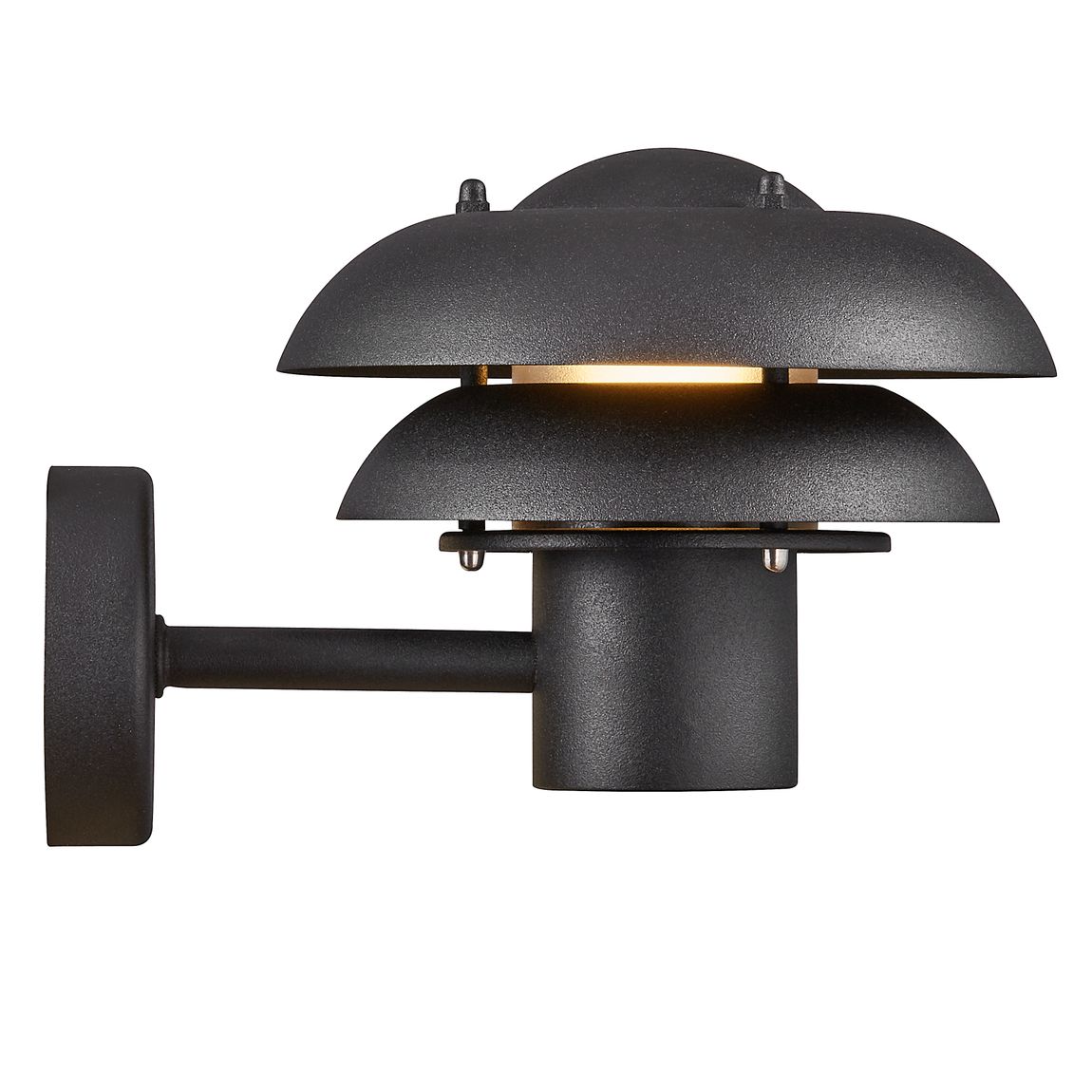 Kurnos Wandlampe Ø 20 cm Outdoor Schwarz - Voelpe