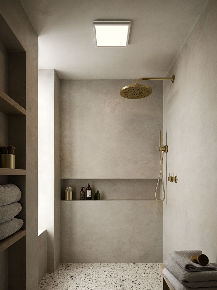 Oja Deckenlampe 29,4 x 29,4 cm Eckig mit Moodmaker Dimmer Weiß
