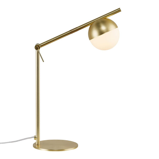 Contina Tischlampe Leselampe Ø 10 cm Messing
