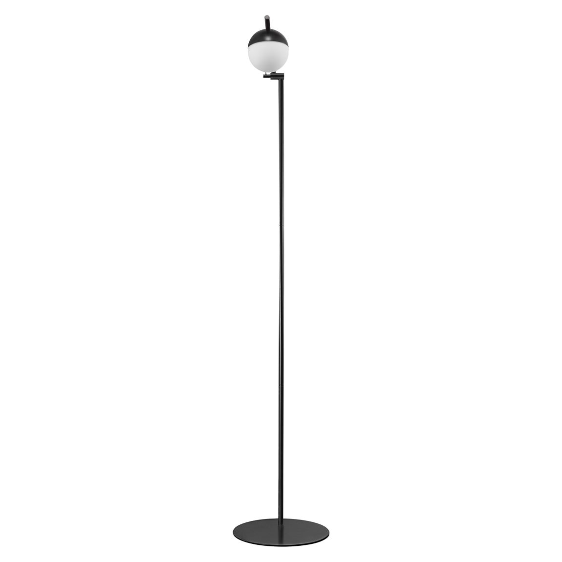 Contina Stehlampe Leselampe Ø 10 cm Opalweiß / Schwarz - Voelpe