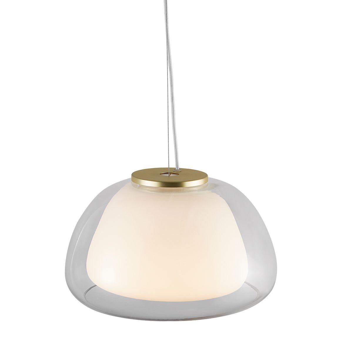 Jelly Pendellampe Hängelampe Ø 39 cm Weiß/Messing