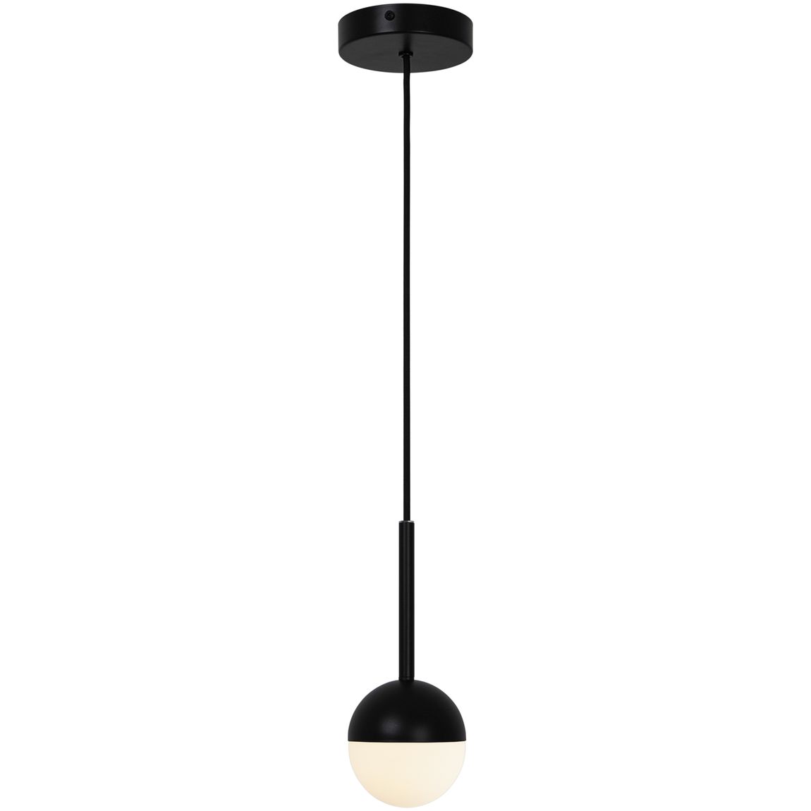 Contina Pendellampe Hängelampe Ø 10 cm Schwarz - Voelpe