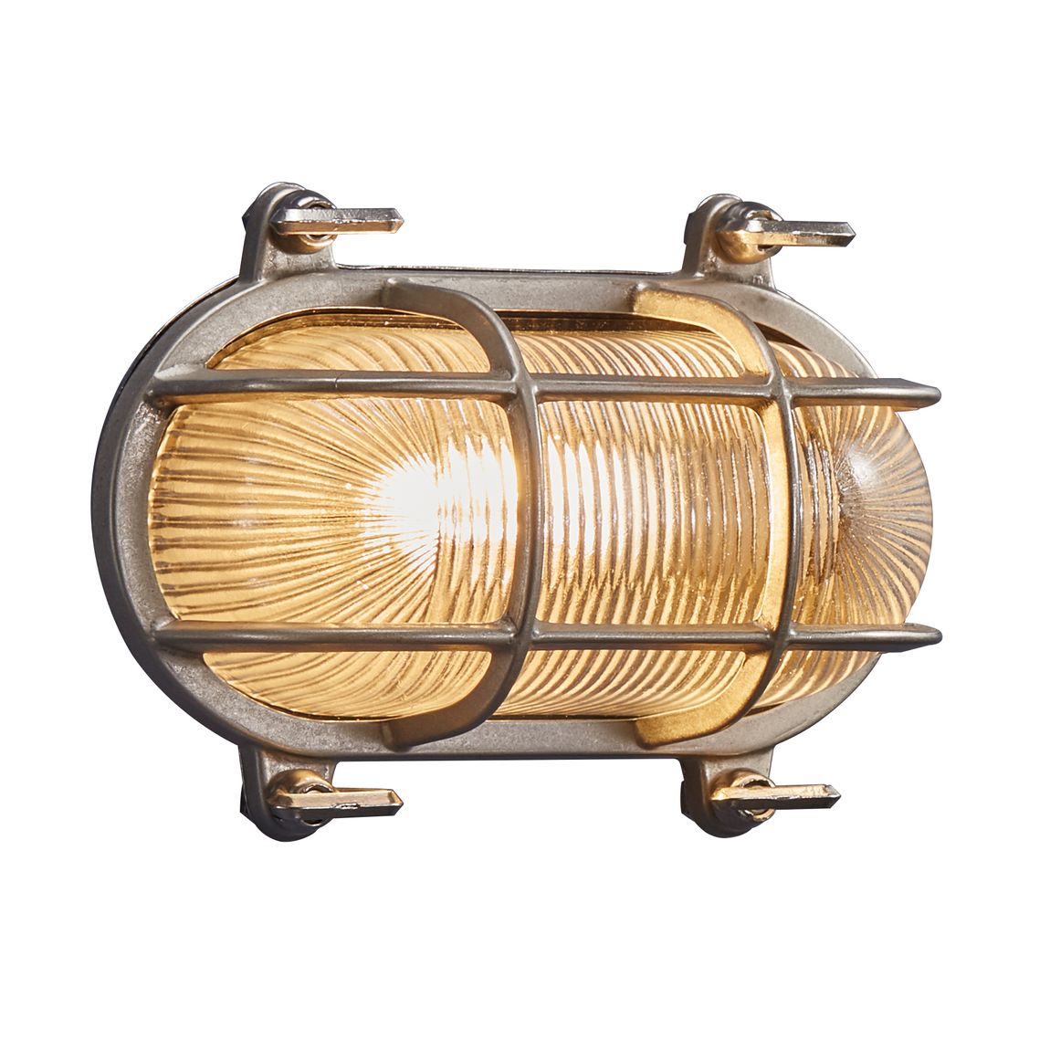 Helford Wandlampe E27 Nickel