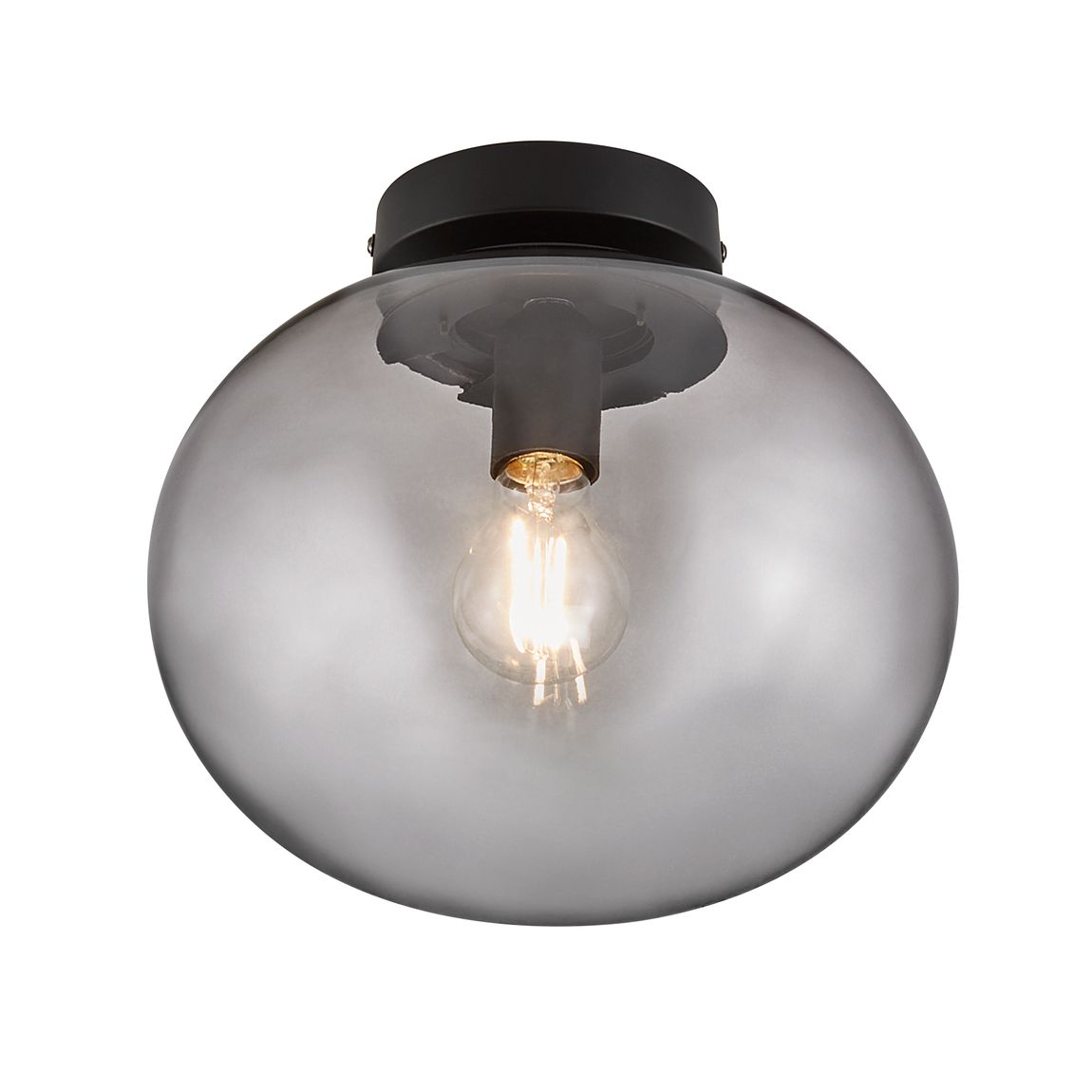 Alton Deckenlampe Ø 27,5 cm Glas Grau - Voelpe