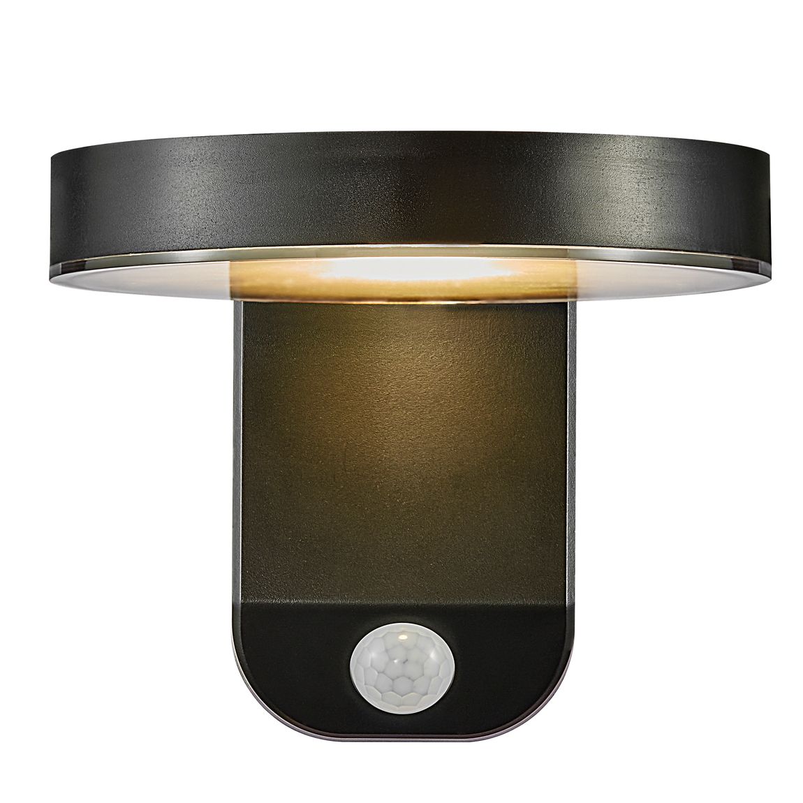 Rica Round Solar Wandlampe Schwarz