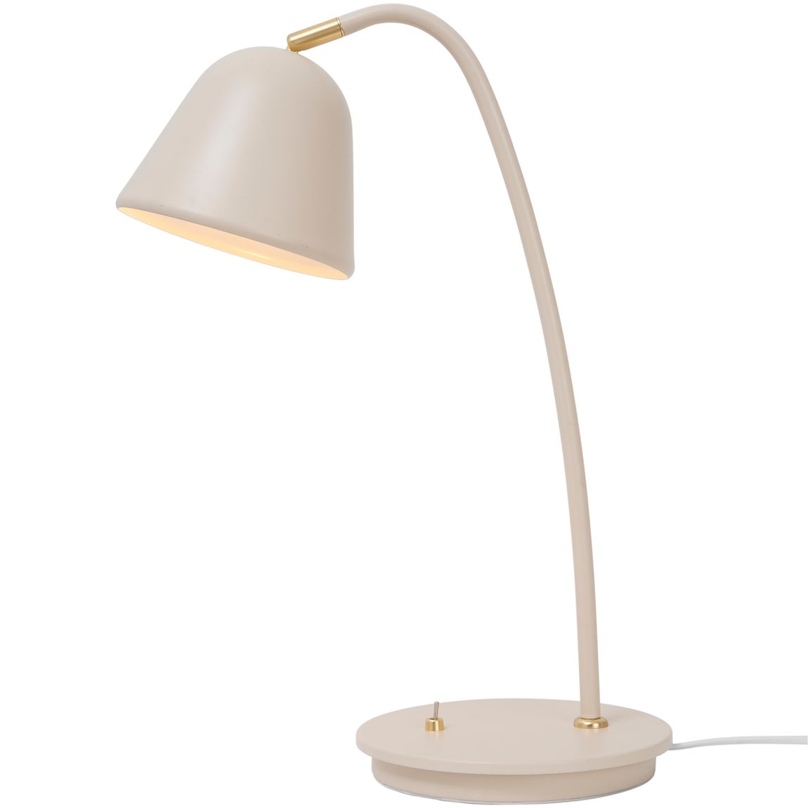 Fleur Tischlampe Leselampe Ø 23,4 cm Weiß / Beige - Voelpe