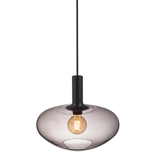 Alton Pendellampe Hängelampe Ø 35 cm Glas Grau
