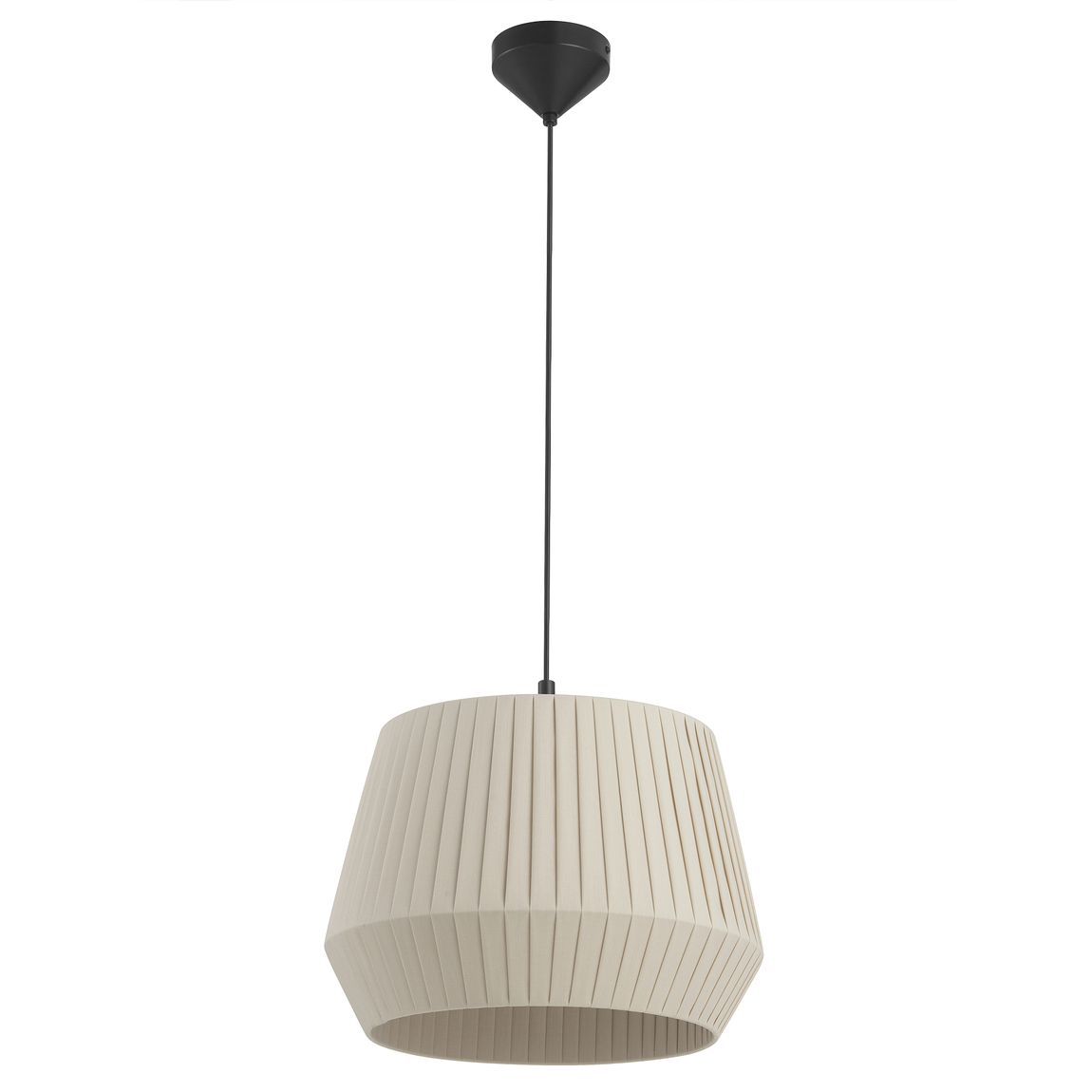 Dicte Pendellampe Hängelampe Ø 40 cm Beige/Schwarz - Voelpe