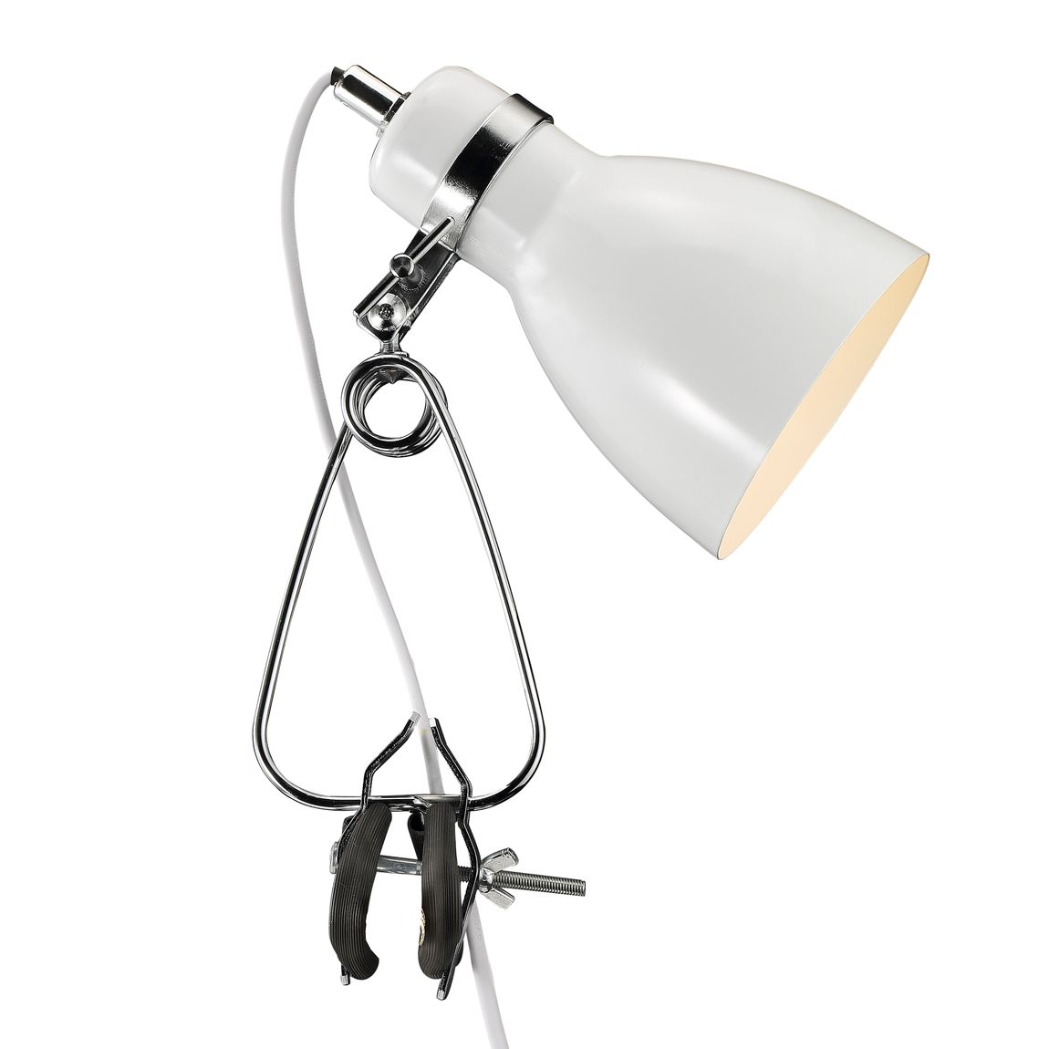 Cyclone Klemmlampe Ø 11 cm Weiß - Voelpe