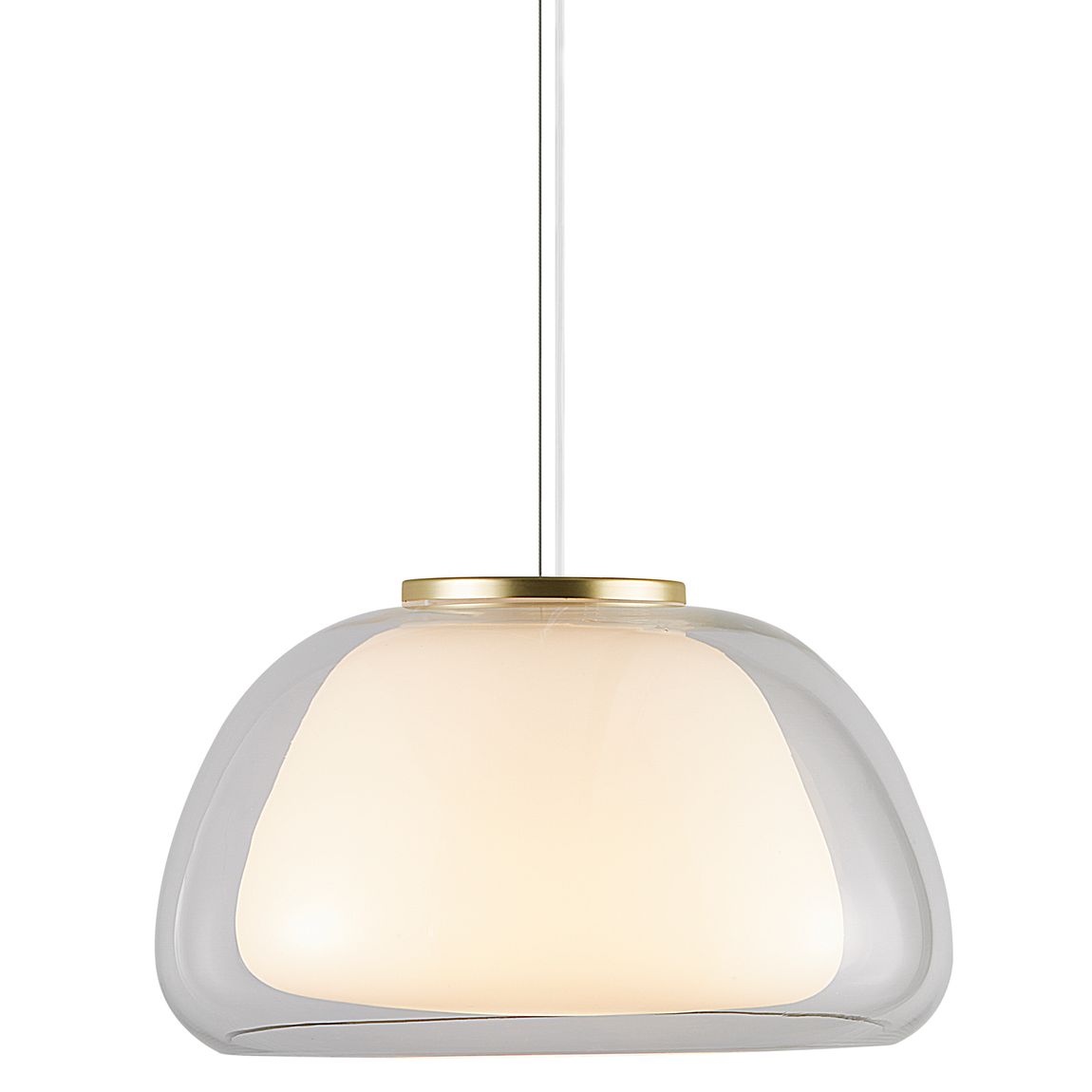 Jelly Pendellampe Hängelampe Ø 39 cm Weiß/Messing