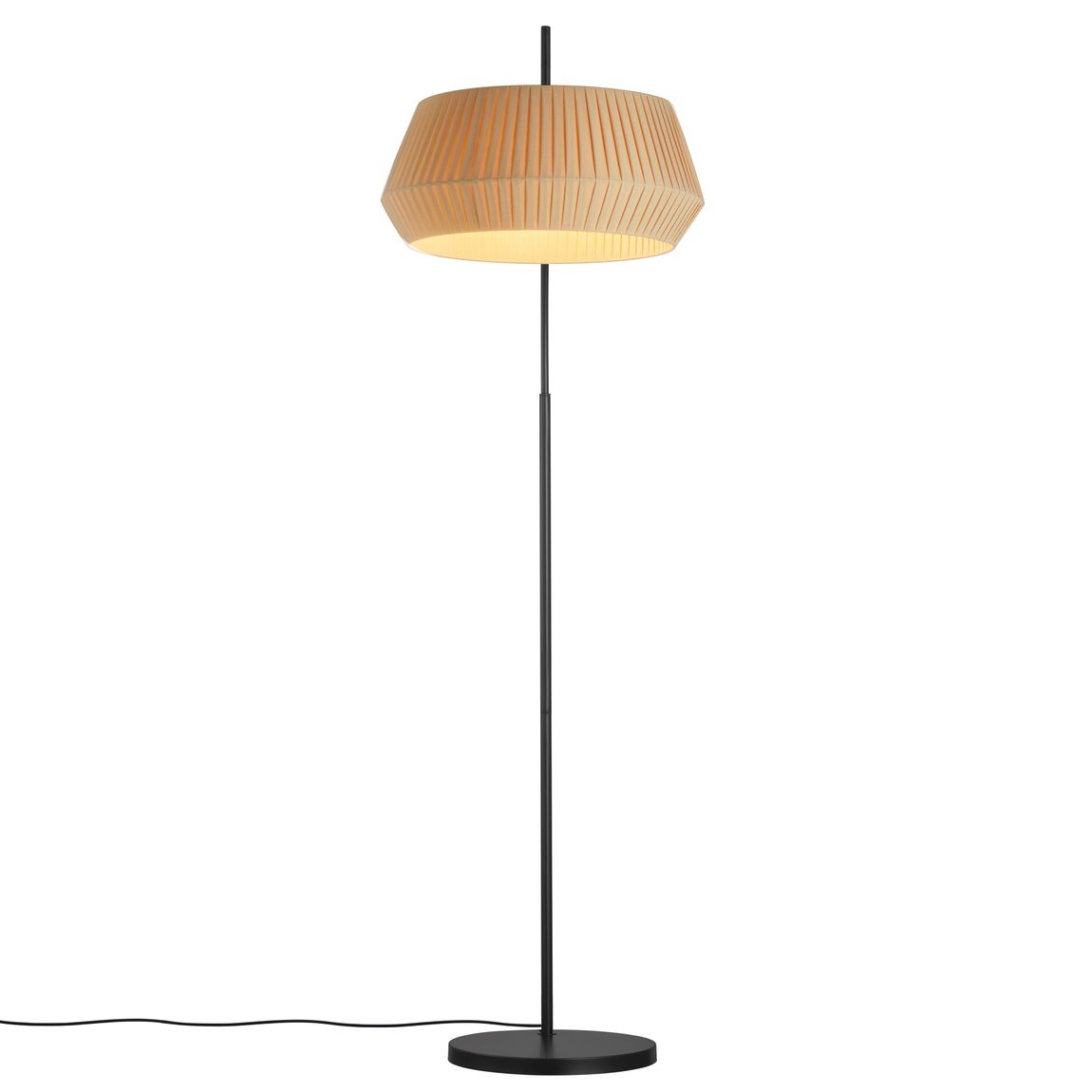 Dicte Stehlampe Leselampe Ø 53 cm Beige / Schwarz