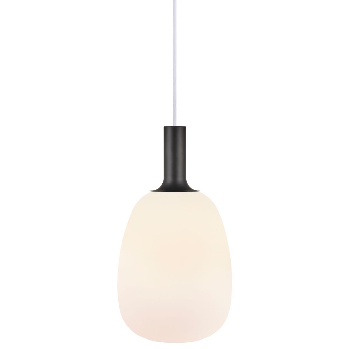 Alton Pendellampe Hängelampe Ø 23 cm Opalweiß / Schwarz