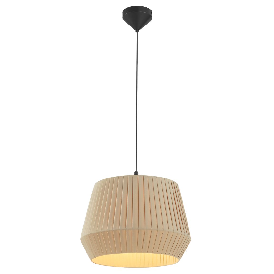 Dicte Pendellampe Hängelampe Ø 40 cm Beige/Schwarz - Voelpe