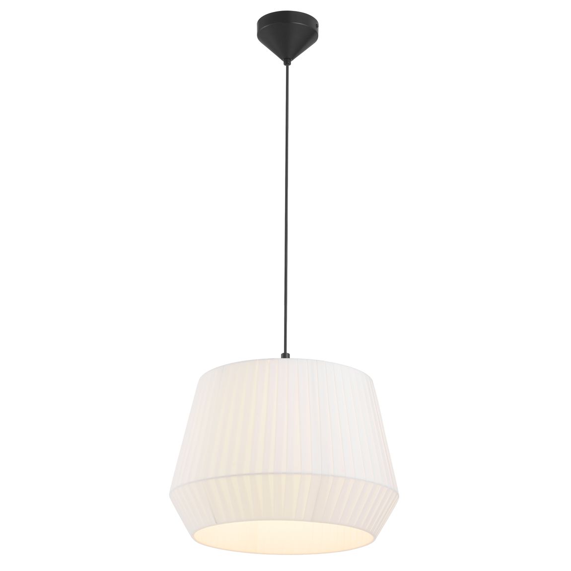 Dicte Pendellampe Hängelampe Ø 40 cm Weiß/Schwarz