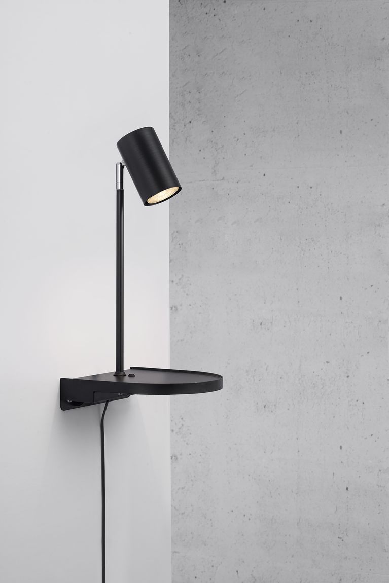 Cody Tischlampe Nachttischlampe Ø 6 cm Schwarz