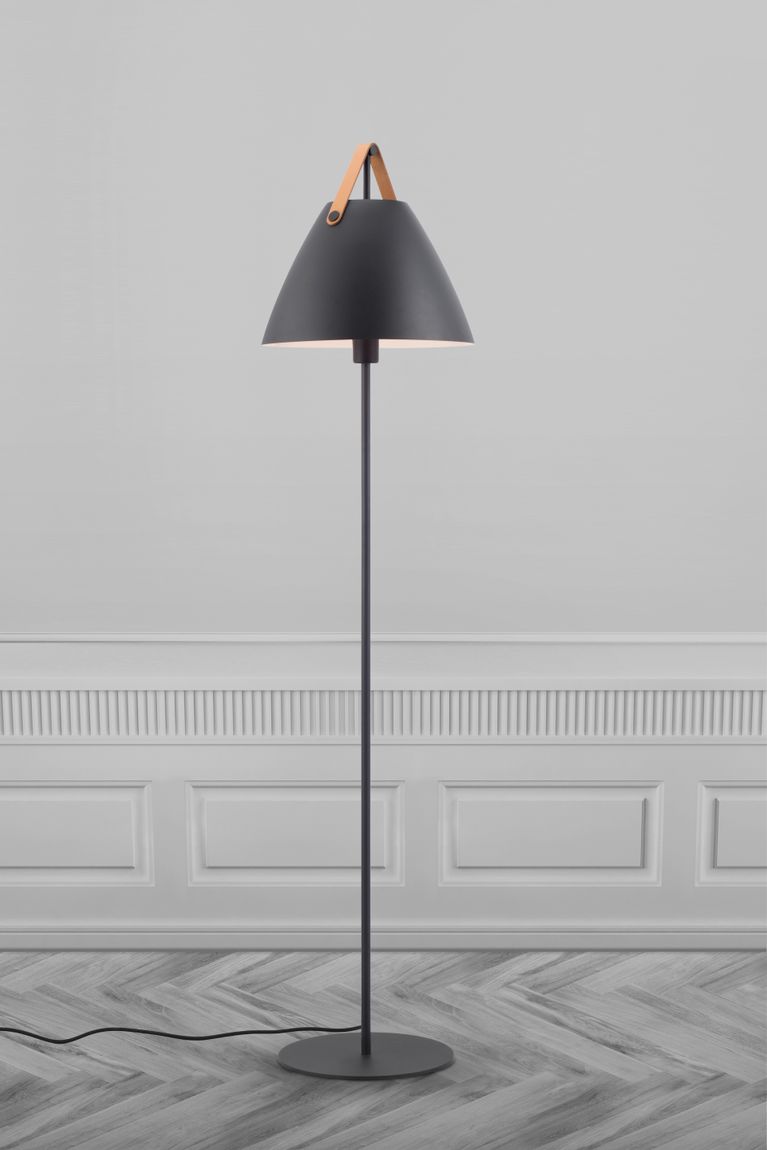Strap Stehlampe Ø 36 cm Leselampe Schwarz