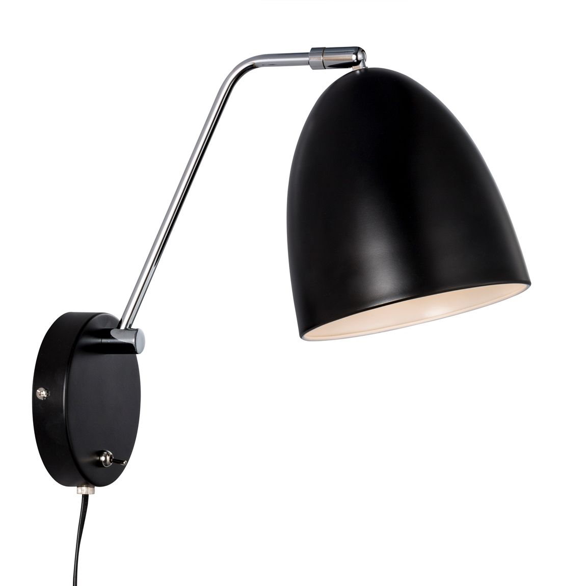 Alexander Wandlampe Leselampe Ø 16 cm Schwarz - Voelpe